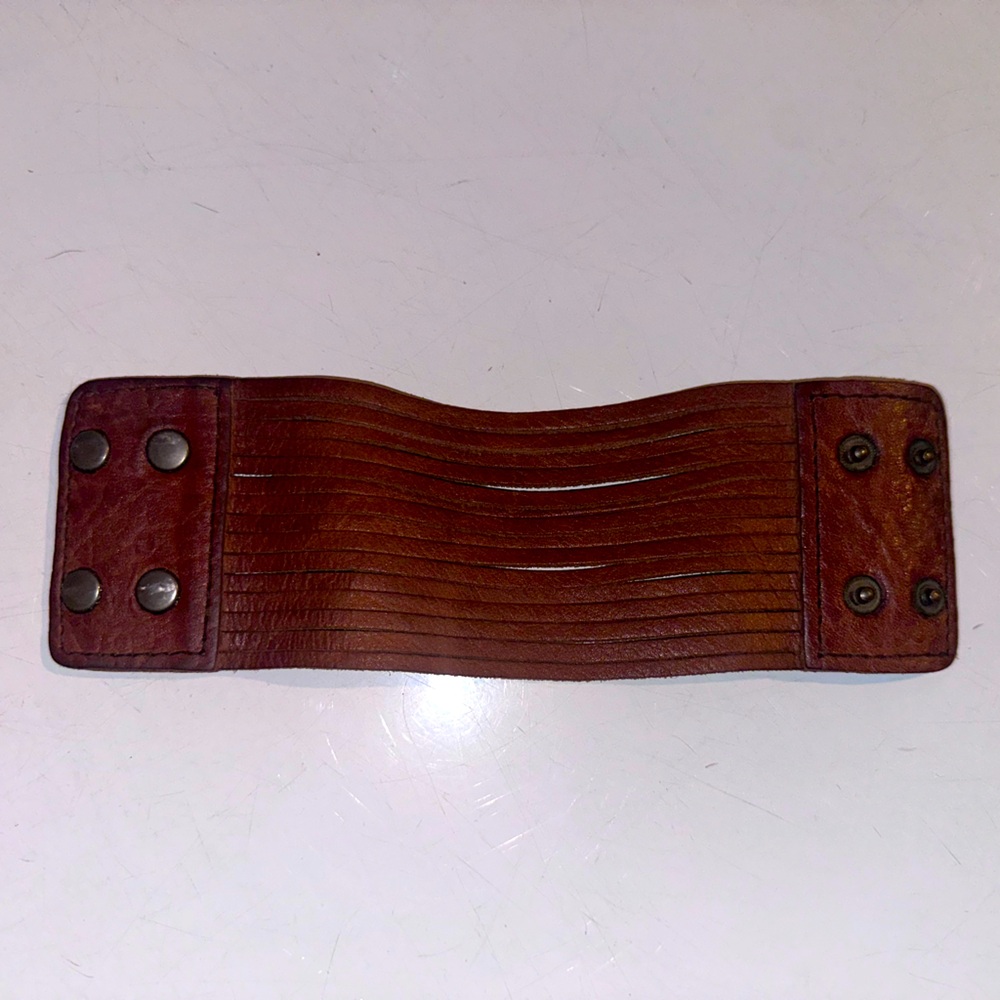 Motif 56 Leather Cuff Bracelet EUC